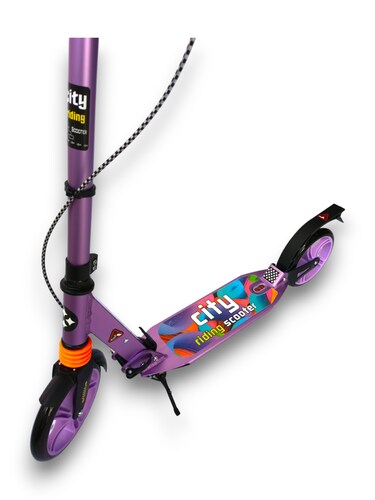 Scooter Patín Urbano Plegable Con Freno Morado.