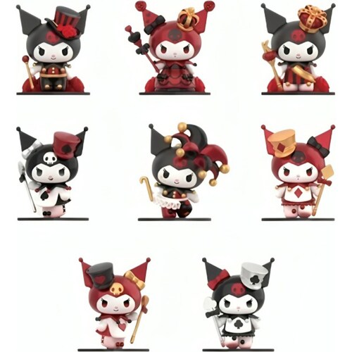 Set 8 Figuras Sanrio Kuromi Poker Kingdom Arlequin