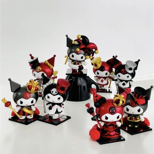 Set 8 Figuras Sanrio Kuromi Poker Kingdom Arlequin