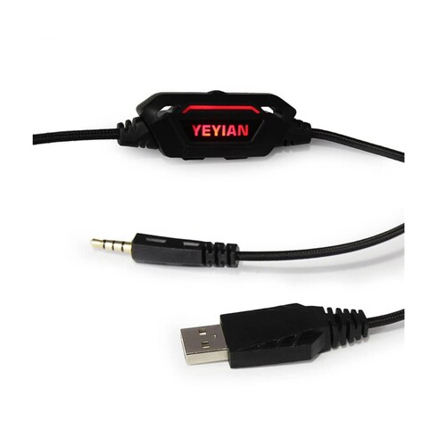 DIADEMA GAMER YEYIAN YDV-33403 VICIOUS USB 3.5MM RGB OMNI MICRO NEGRO.