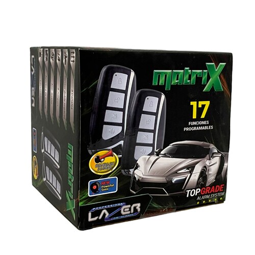 Alarma para Auto Lazer  Matrix ALLAMA antiasalto 3 canales 17 funciones.