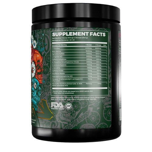 Pre entreno Crack OG Dark labs 412 gr 40 serv .