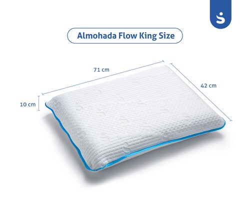 Paquete de 2 almohadas de Memory Foam Premium tamaño King Size SenSei Flow.