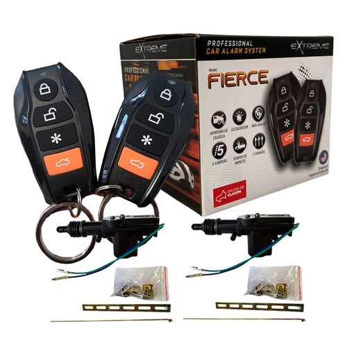 Kit de Actuador con Alarma para Auto Extreme Fierce ELEXFI con sensor de doble impacto 17 funciones.