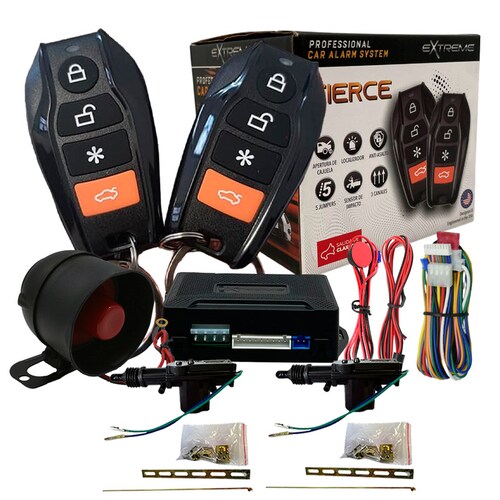 Kit de Actuador con Alarma para Auto Extreme Fierce ELEXFI con sensor de doble impacto 17 funciones.