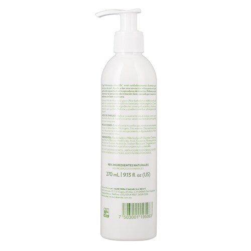 Gel Aloevida Hidrata 97% Aloe Vera Orgánico +aguacate 270 Ml.