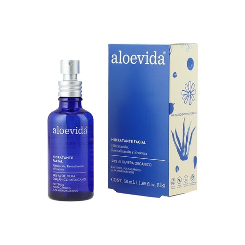 Aloevida Hidratante Facial Aloe Vera 98% 50 Ml.