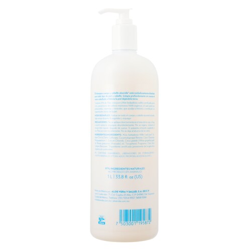 Shampoo Aloevida Cuerpo/cabello 70% Aloe Vera Orgánico 1 Lt