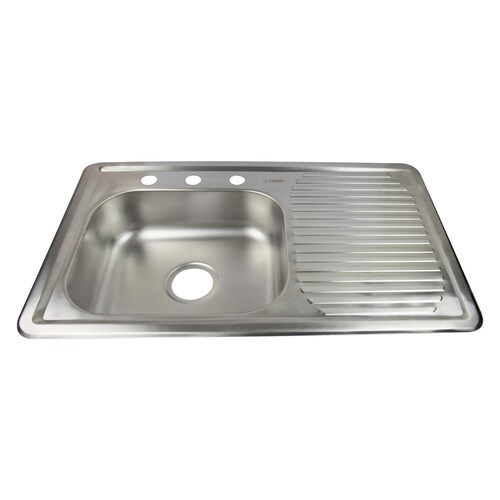 Tarja Sencilla 80 X 50 CM (Con Escurridero) incluye Mezcladora y Kit de Instalación