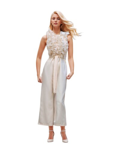 Jumpsuit palazzo Miss Mia formal de poliéster acampanado