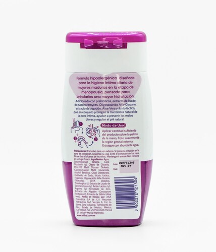 Intibel Shampoo de Higiene Intima 50+ Plenitud Uso diario 220 ml.