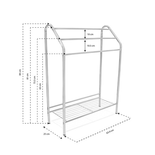Toallero para baño de Acero Inoxidable, 3 Niveles de Almacenamiento y 1 Estante para Accesorios de baño. Mueble para baño contemporáneo