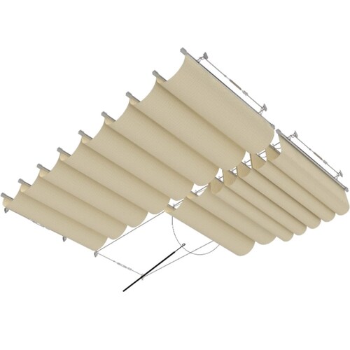 Toldo retractil exterior jardín terraza pérgola 