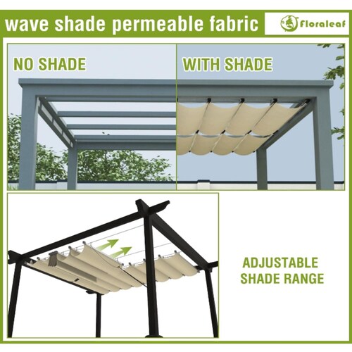 Toldo carpa pérgola retractil plegable jardín terraza 