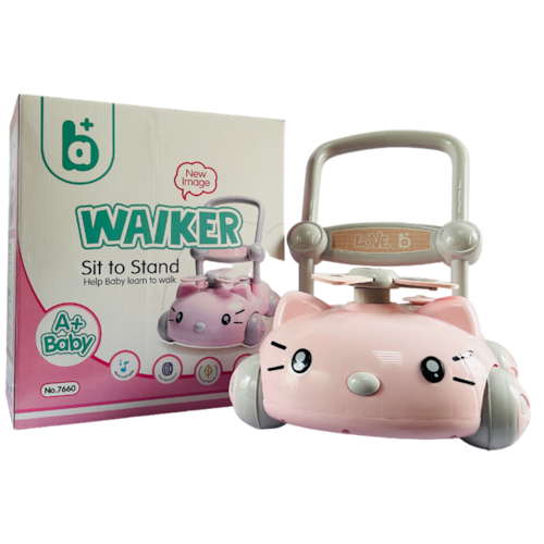 Caminadora para Bebé de Gato BM Toys 7660 Rosa.