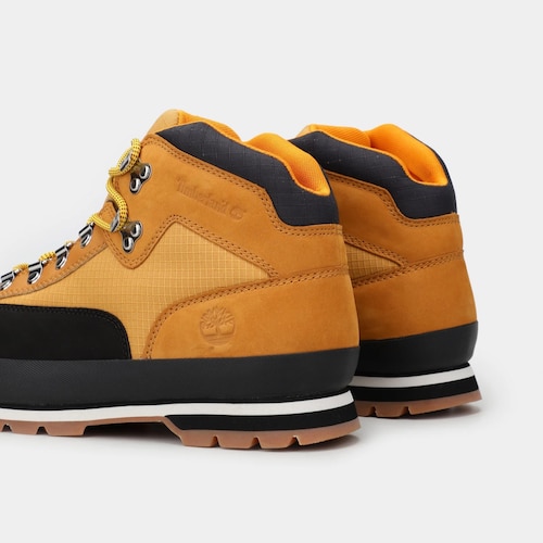 Bota Timberland Eurohiker Camel Negro de Caballero Original.