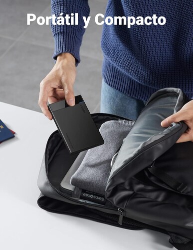 Carcasa para Disco Duro USB 3.0 Ugreen con UASP 2.5" Negro.