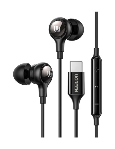 Audifonos Tipo C Ugreen con Manos Libres y Cancelación de Ruido Negro.