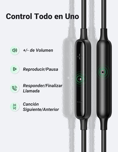 Audifonos Tipo C Ugreen con Manos Libres y Cancelación de Ruido Negro.