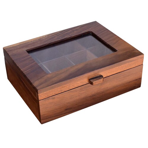 Organizador de Te Parota-Caja de Madera de Parota.