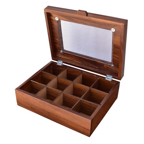 Organizador de Te Parota-Caja de Madera de Parota.