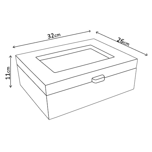 Organizador de Te Parota-Caja de Madera de Parota.