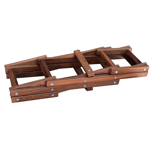 Cava de Madera de Parota Plegable Porta Botellas para vinos Capacidad 6 Botellas.