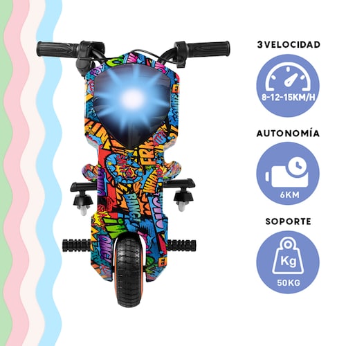Triciclo Eléctrico Honey Whale JL-008 Multicolor.