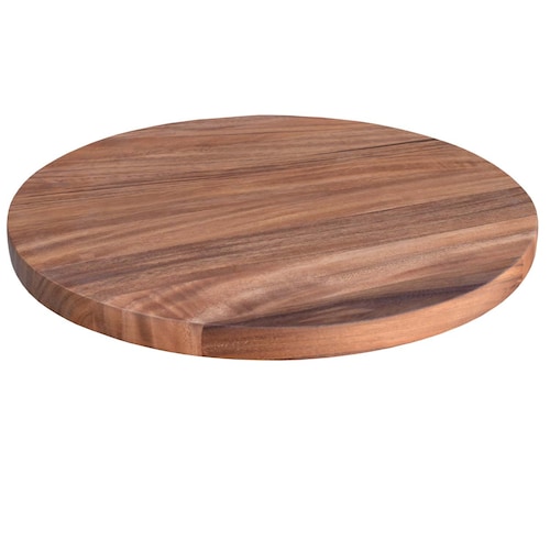 Charola giratoria de Madera Parota Redonda Hogare 58 cm..