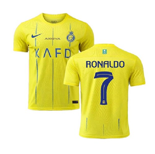 Jersey Al Nassr 2023/2024 Local Amarillo Cristiano Ronaldo CR7 Talla S.