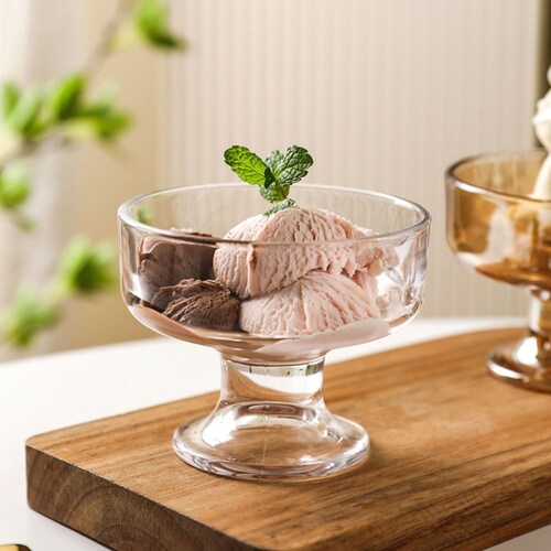 Lex Juego De 6 Copas De Vidrio Para Licor Postre Helado.