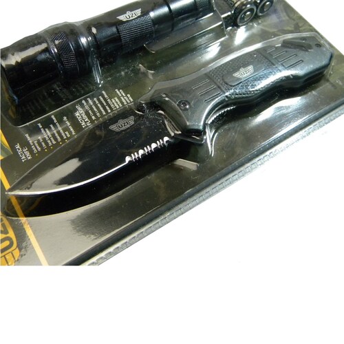 Uzifr1 Uzi Combo Navaja Y Linterna Tacticas 110 Lumens