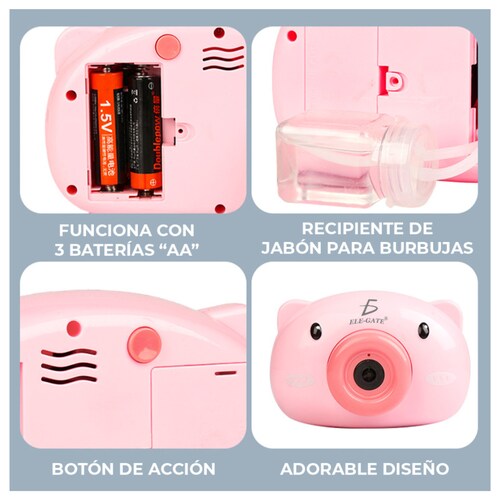 Panamalar Máquina De Burbujas Automática Con 6 Agujeros, Batería Recargable, Luces Y 2 Soluciones – Ideal Para Fiestas, Bodas Y Juegos Al Aire Libre (color Rojo)