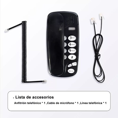 Telefonos Fijos Alambrico Casa Oficina Hotel Negro