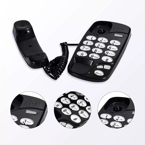 Telefonos Fijos Alambrico Casa Oficina Hotel Negro