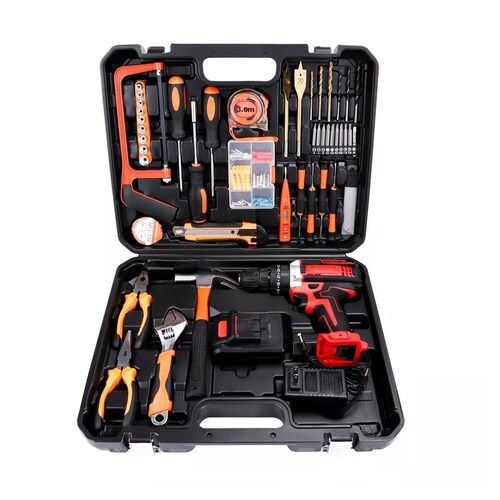 Juego De Herramientas Kits Combinadas Taladro Eléctrico