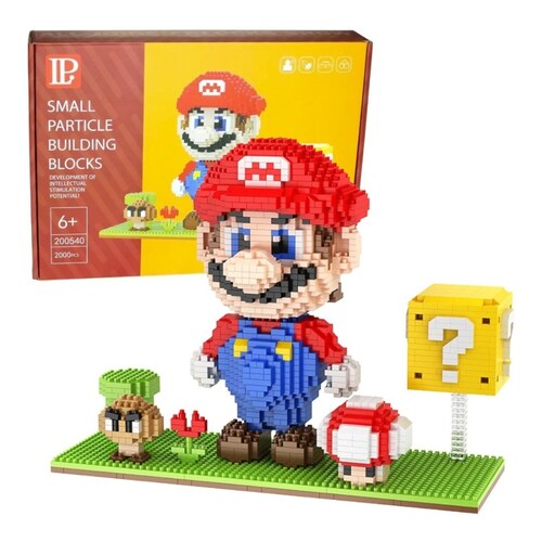 Bloques De Construcción Mario 3D, Rompecabezas, Mini Blocks Armables 2000 pzs, Figura de Mario, Juguetes de Mario para Niños, Juguete de Construcción, Juguetes Didácticos..