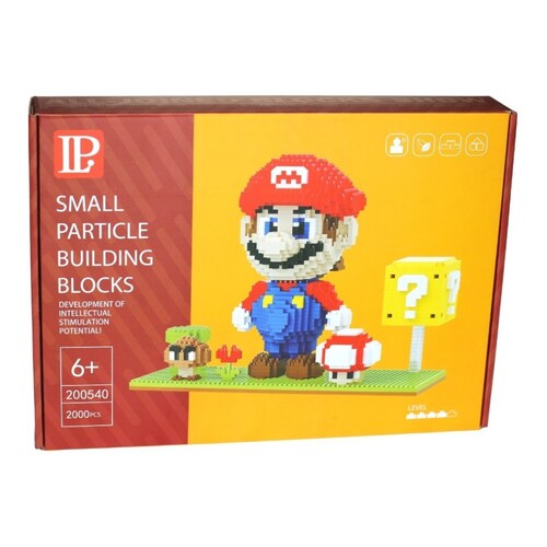 Bloques De Construcción Mario 3D, Rompecabezas, Mini Blocks Armables 2000 pzs, Figura de Mario, Juguetes de Mario para Niños, Juguete de Construcción, Juguetes Didácticos..