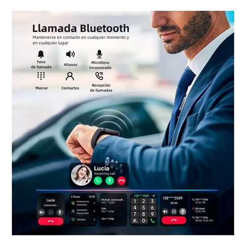 Reloj Inteligente Petukita Box 08F Compatible con Alexa Negro