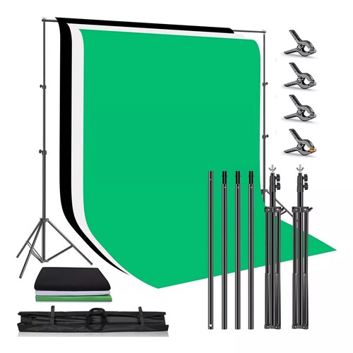 Kit De Fondo De Pantalla Verde Para Fotografía Con Soporte