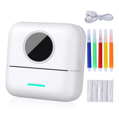 Portátil Mini Bluetooth Impresora Térmica + Pluma De Color