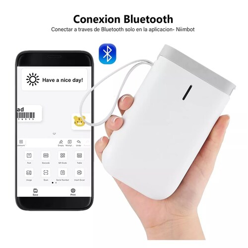  Mini Impresora De Etiquetas Bluetooth Inalámbric D11