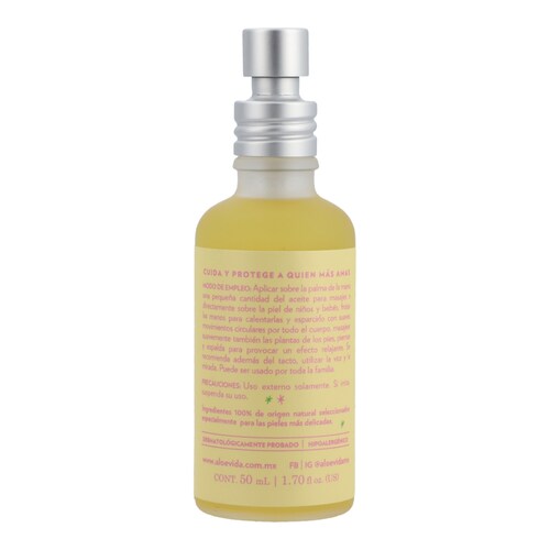 Aloevida Aceite para masajes cariño nutritivo niños y bebe 50 ml.