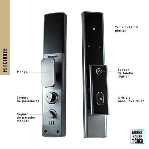 Cerradura Electrónica Inteligente Wifi De Seguridad. Con Timbre y 5 Métodos De Apertura. Modelo: Nexus