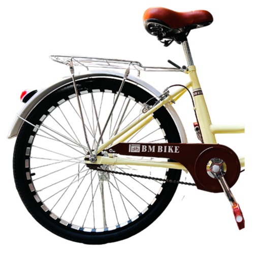 Bicicleta Para Adulto Rodada 24 Vintage Crema.