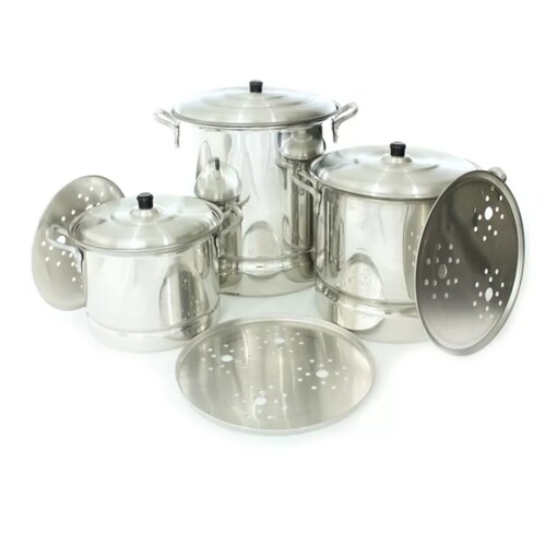 Juego Vaporeras De Aluminio Capacidad 11lts 19lts 31lts.