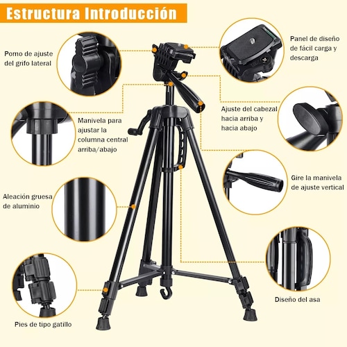 Tripode Para Cámara / Celular Profesional Ajustable 140cm