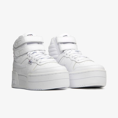 Tenis Bota Fila F14 Plataforma Blanco de Dama Original.