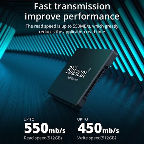 Disco Sólido Ssd Interno Bliksem Sata 3 Ssd Black 512gb