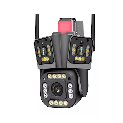 Cámara De Vigilancia De 8mp Con 3 Pantallas Y Zoom 10x Alexa